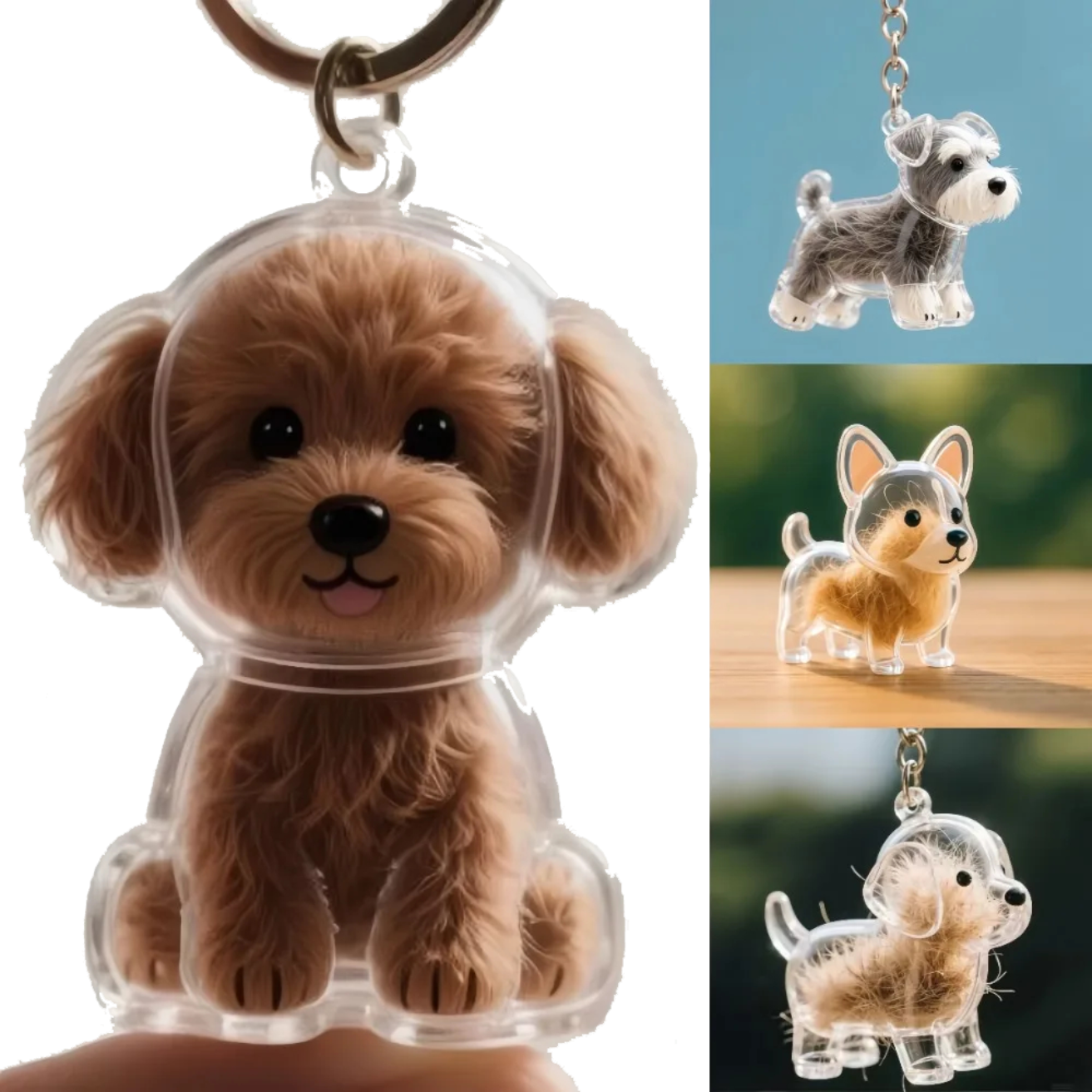 Dog Hair Keychain
