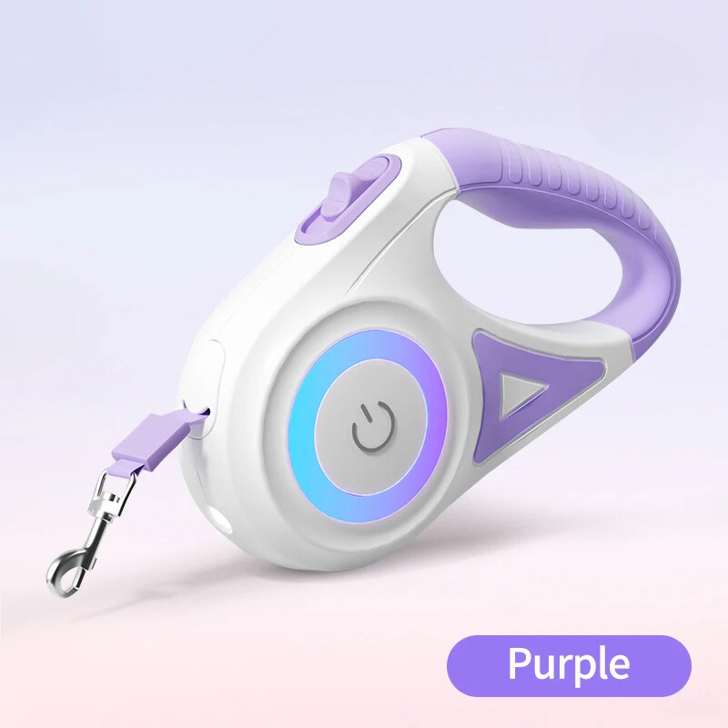 Automatic Retractable Luminous Dog Leash