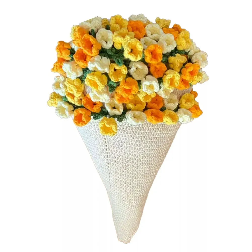 Handmade Crochet Rose Bouquet Blanket